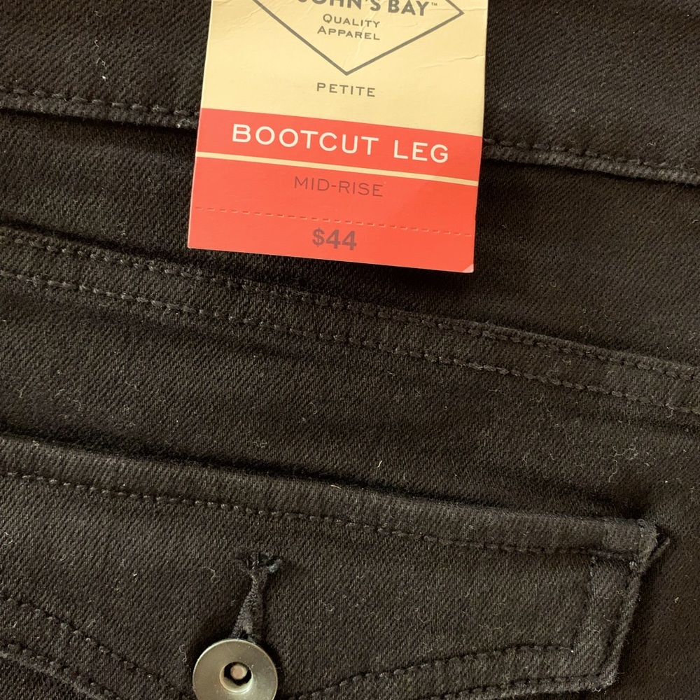 NWT Petite Black Size 12P Bootcut St. John’s Bay Jeans